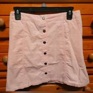 Riverdale pink corduroy mini skirt with buttons size medium